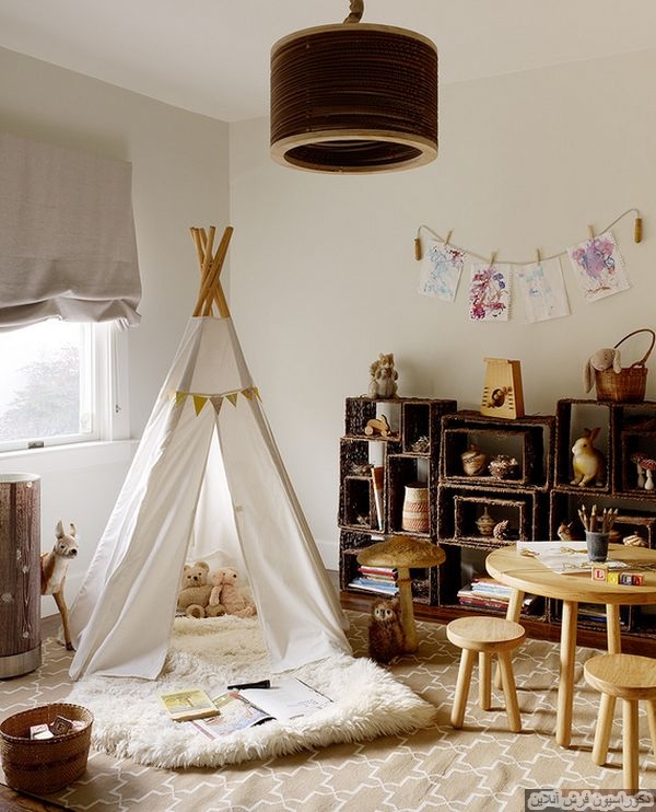 Indoor-tepee-is-alot-more-fun-that-the-conventional-playroom-designs